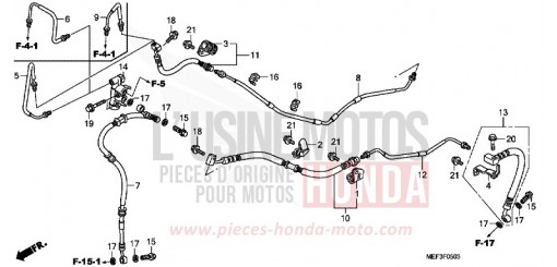 REAR BRAKE PIPE (FJS400D9/FJS400A) FJS400A9 de 2009